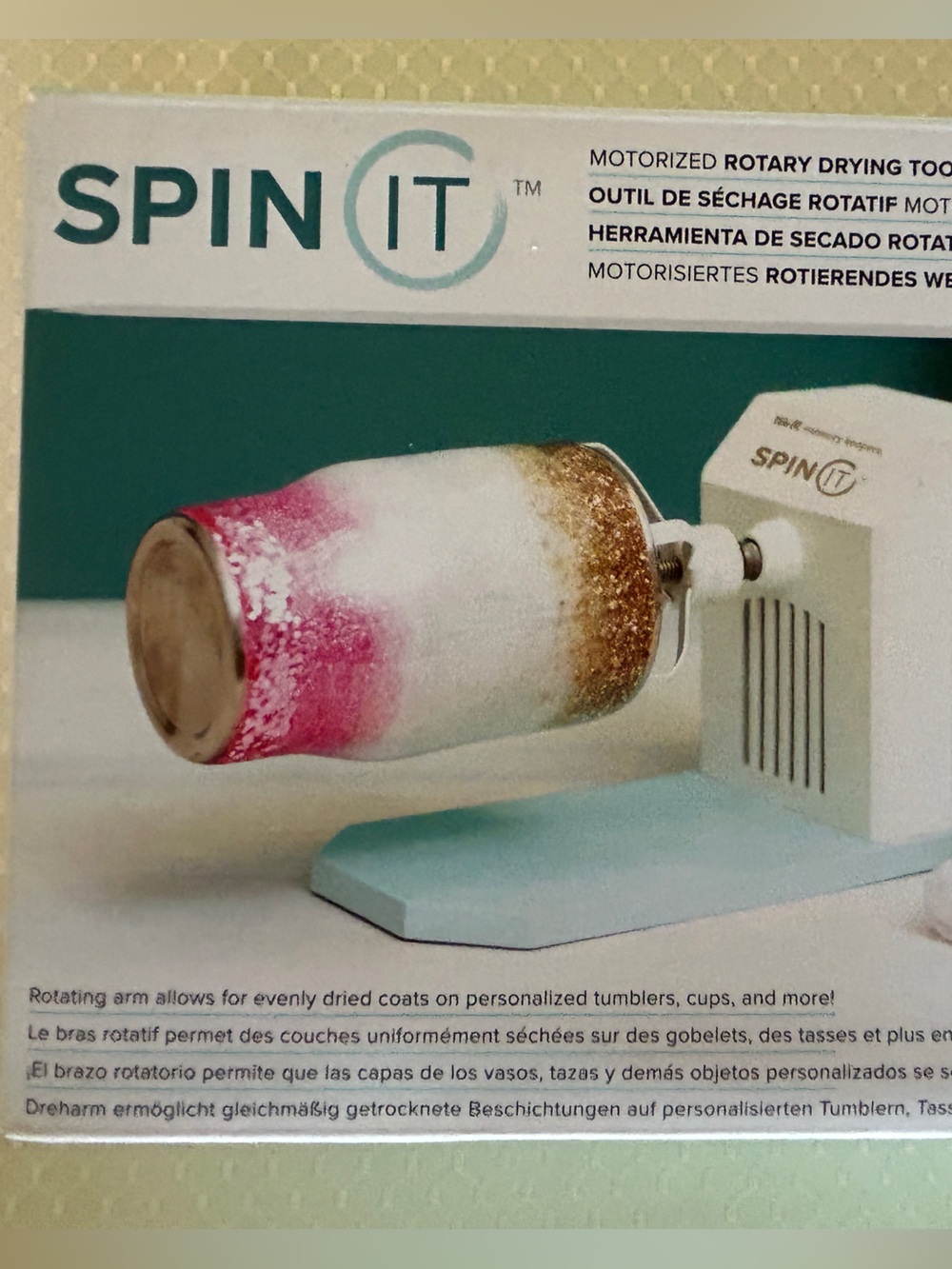 Spin It Tumbler Craft Art Spinner for bottles